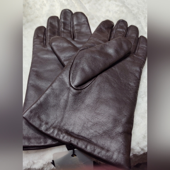 Isotoner Genuine Leather Gloves Dark Brown Thinsulate Lining NWT. Size 8 - Picture 2 of 6